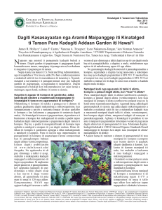 Dagiti Kasasayaatan nga Aramid Maipanggep iti Kinatalged ti Taraon Para Kadagiti Addaan Garden iti Hawai‘i | Best food-safety practices for Hawai‘i gardeners