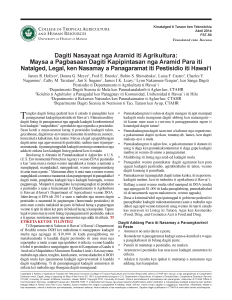 Dagiti Nasayaat nga Aramid iti Agrikultura: Maysa a Pagbasaan Dagiti Kapipintasan nga Aramid Para iti Natalged, Legal, ken Nasamay a Panagaramat iti Pestisidio iti Hawai‘i | Good Agricultural Practices: A Best Practices Kit for Safe, Legal, and Effective Pesticide Application in Hawai‘i